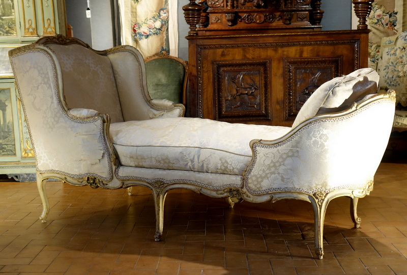 French, Louis XV period duchesse en bateau (chaise longue)