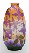 French, Art Nouveau period grand vase aux clmatites