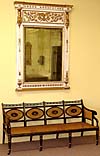 Italian, Neoclassical (Retour d'Egypt), carved and painted giltwood mirror