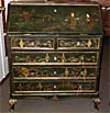 Louis XV style, chinoiserie commode scriban
