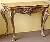 Northern Italian, Rococo period, silver leaf console table
