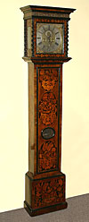 William and Mary, floral marquetry inlaid, tall case clock