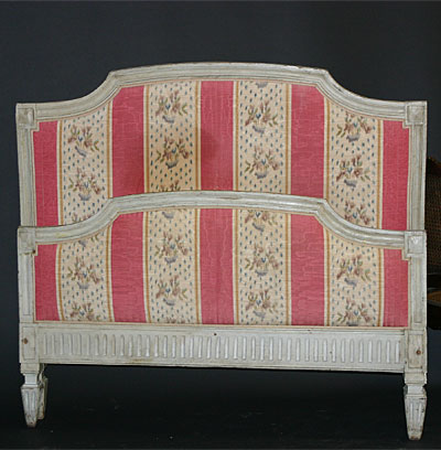 French, Louis XVI period, crme-painted bed