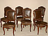 Set of six French, Louis XV style chaises