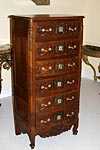 Fine, Louis XV-Louis XVI Transition style semainier (tall chest of drawers)