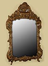 Very fine, French Provenal, Louis XV period mirror in solid, carved giltwood