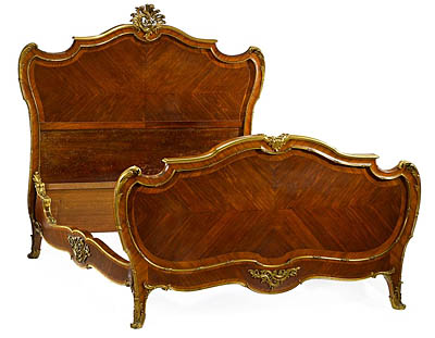Fine Antique Furniture on Antique  Very Fine  French  Louis Xv Style Bed Of Large Dimension
