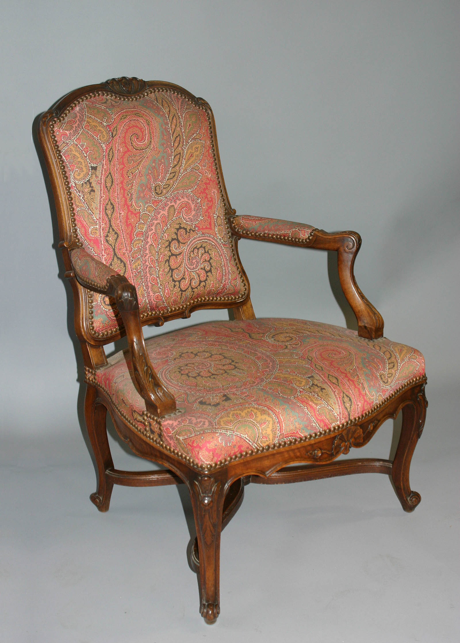 Pair of fine, French, Provenal, Louis XV style fauteuils