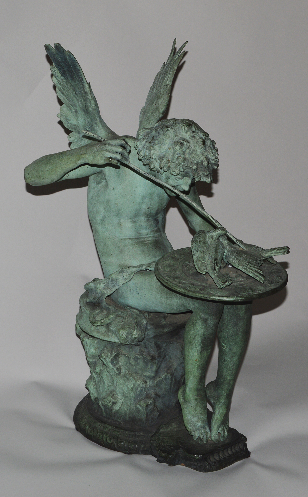 French, Art Nouveau period, patinated bronze figure 