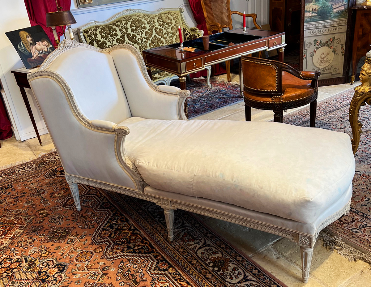 French, Louis XVI period chaise longue